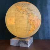 Illuminated glass globe from the 1930s/40s, V. Vindrinet, Paris