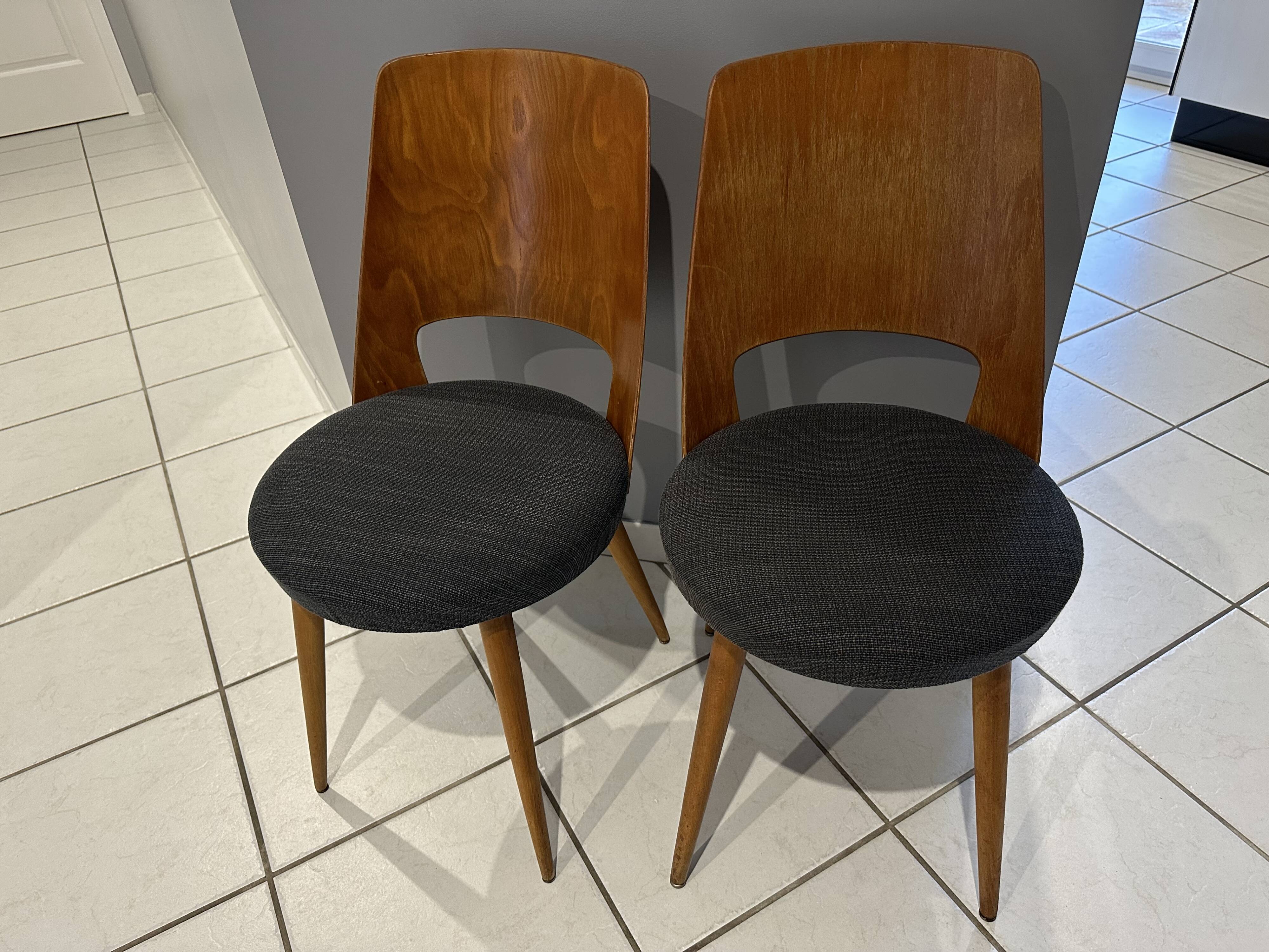 Pair of Baumann bistro chairs, Mondor model, vintage 1970