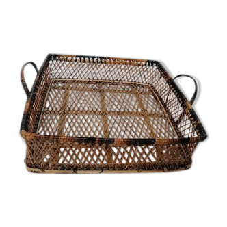 Corbeille osier tressé