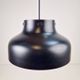 Mid-Century Modern Danish Black Jumbo Pendant Lamp by Uniline for Nordisk Solar, 1960s