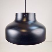 Mid-Century Modern Danish Black Jumbo Pendant Lamp by Uniline for Nordisk Solar, 1960s