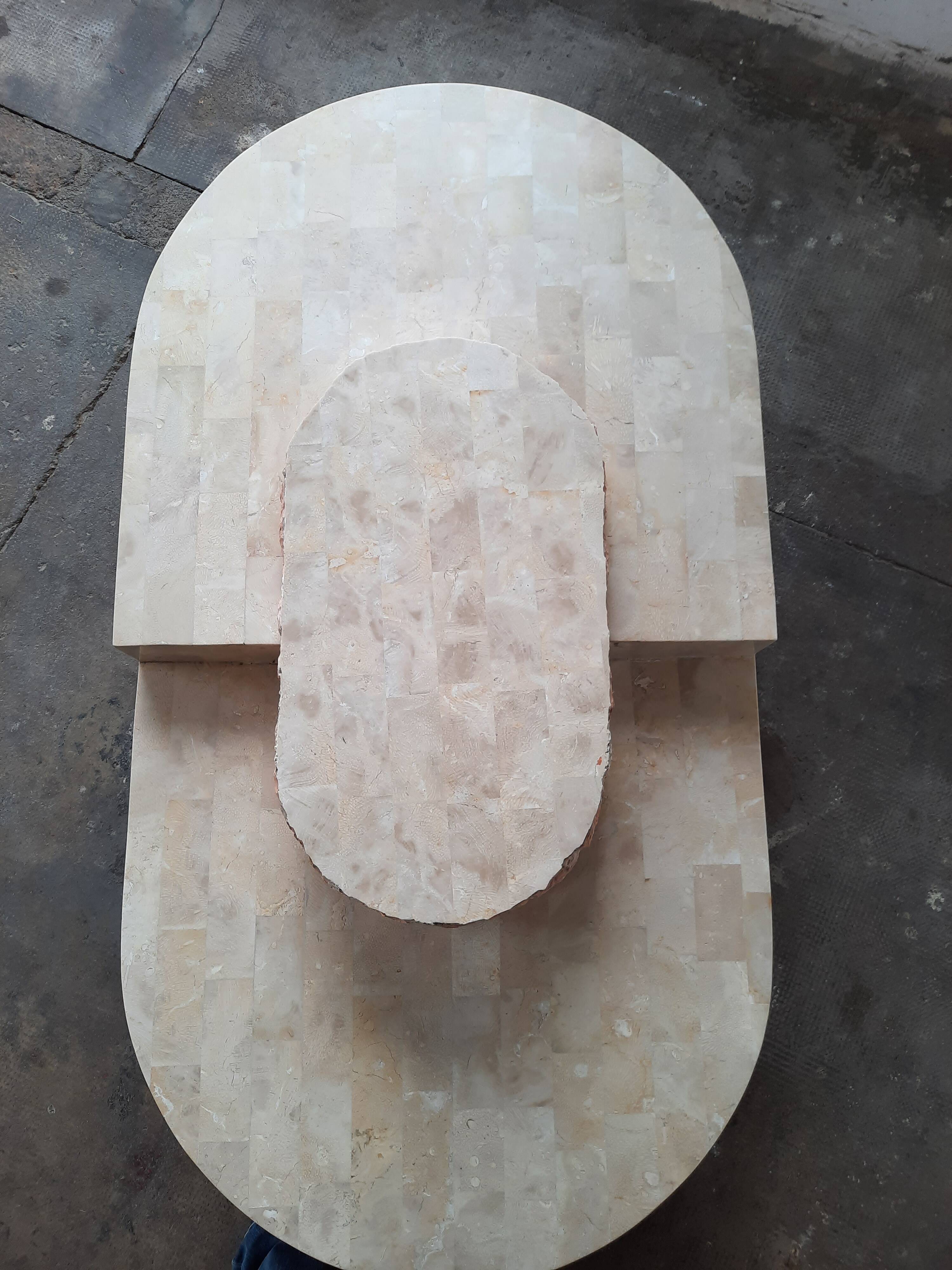 Magnussen Ponte Travertine Veneer Coffee Table