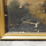 Pendants de scènes de chasse, huiles sur toile encadrées