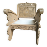 Colonial teak armchair from Ceylon