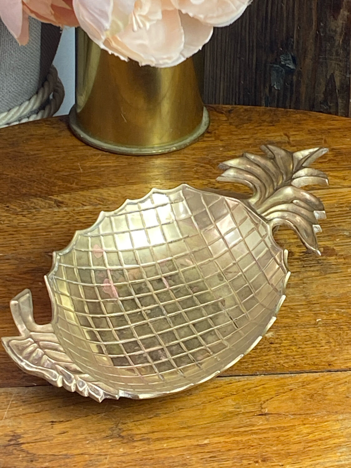 Brass pineapple catchall