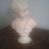 Boy bust in plaster