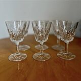 Set of 6 Vmc Cristal de Reims Harlequin glasses