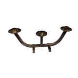 Brass candlestick in brutalist style, Austria 1970s.