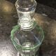 Carafe vintage en verre à 12 pans avec son bouchon
