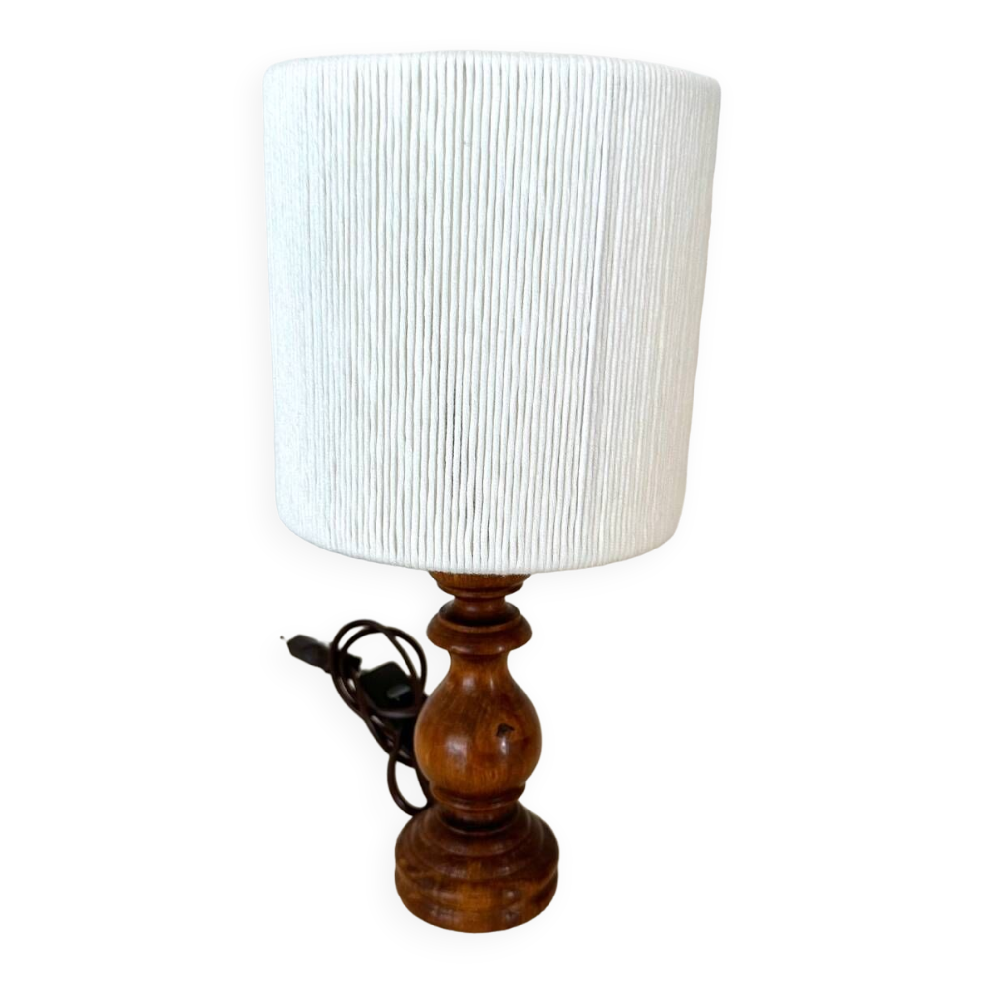 Wood and cotton lamp
