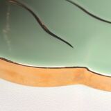 Celadon green leaf trivety and gilding