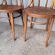 Paire 2 chaises bistrot bois courbé vintage