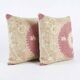 Set of 2 vintage embroidered cushion covers 41x61 cm