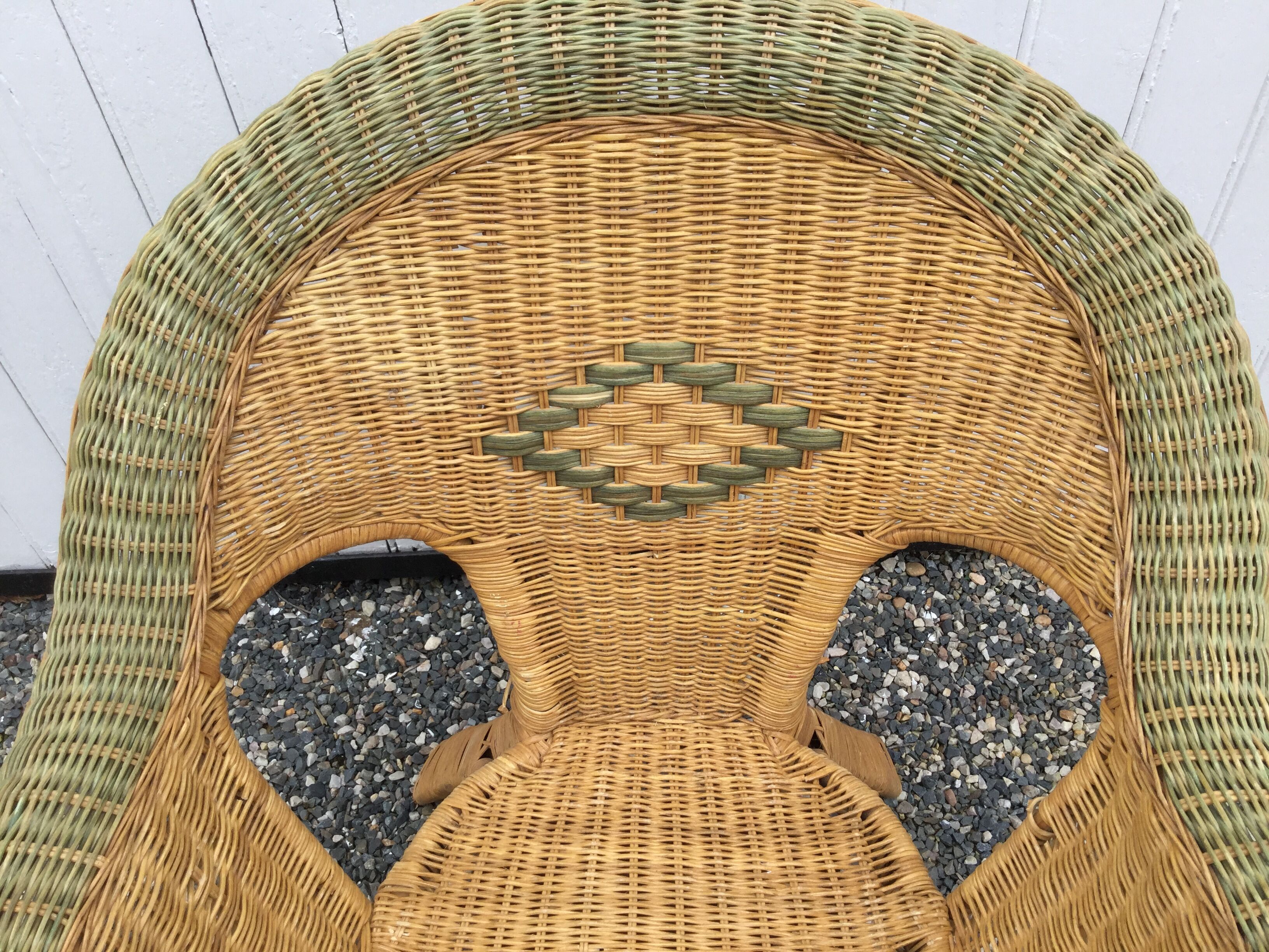 Rattan and bamboo armchair