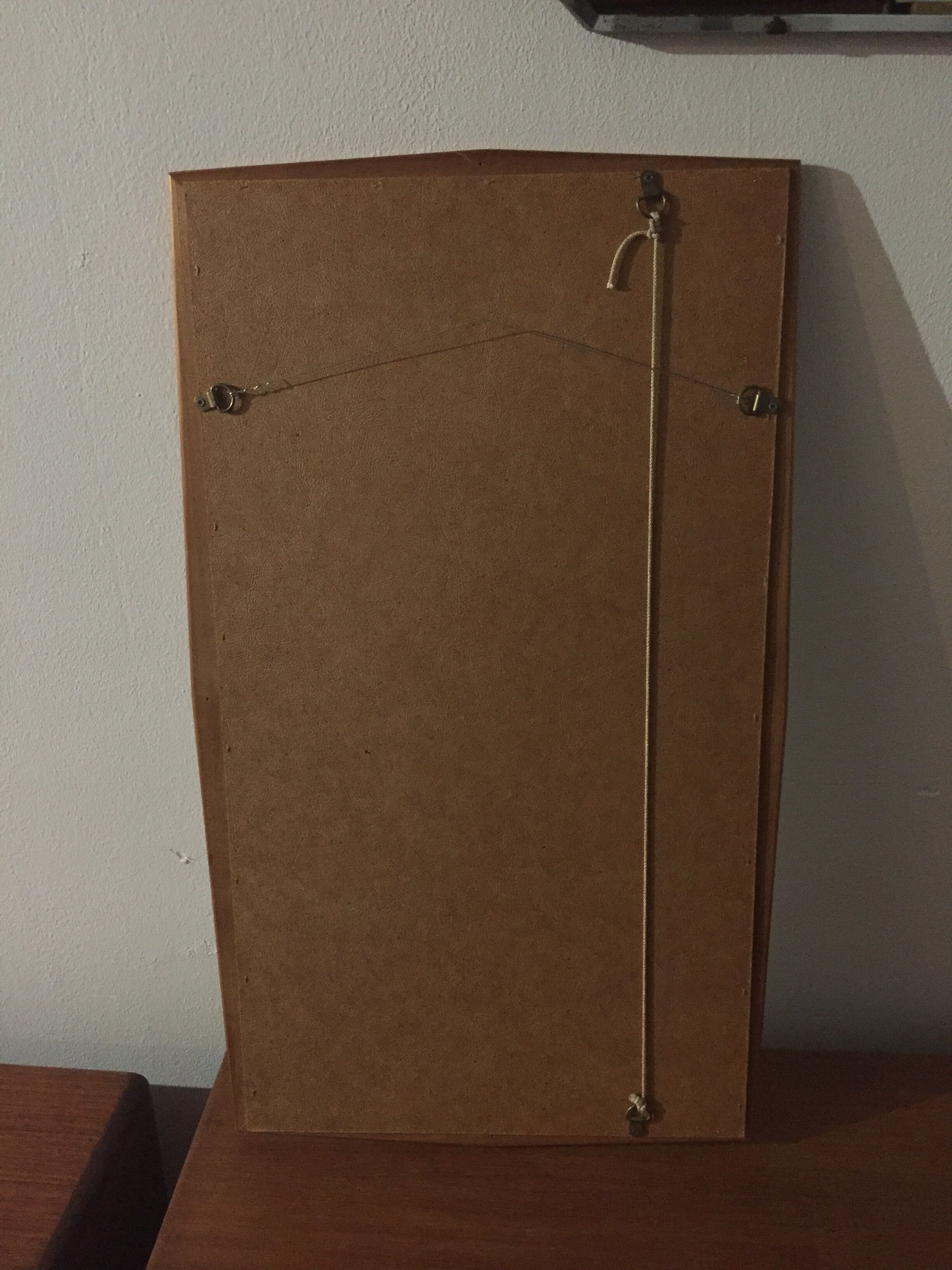 Stamped Danish mirror beveled 70 x 38 cm
