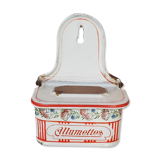 Old enamelled sheet metal matchbox