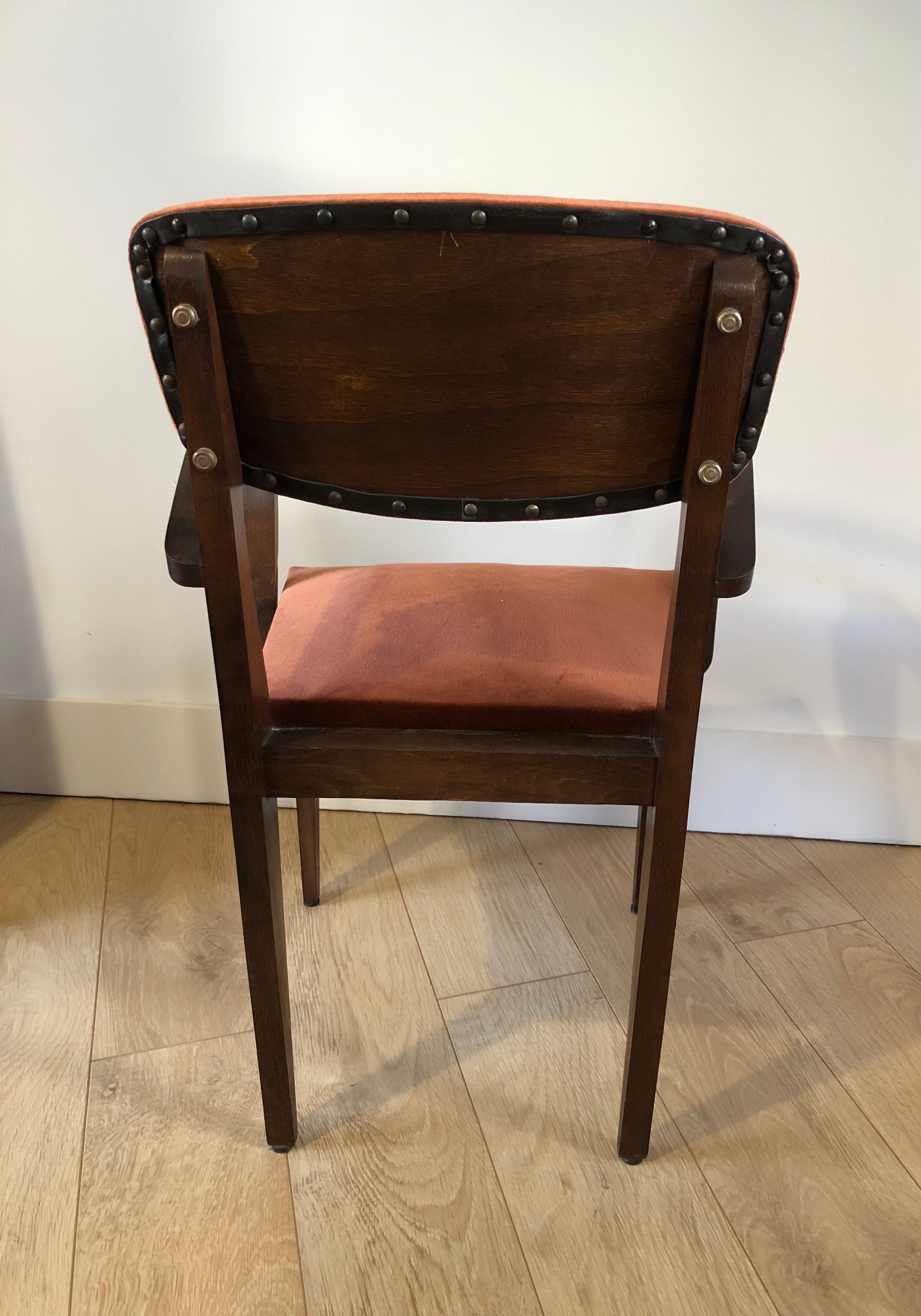 Vintage bridge armchair art Deco