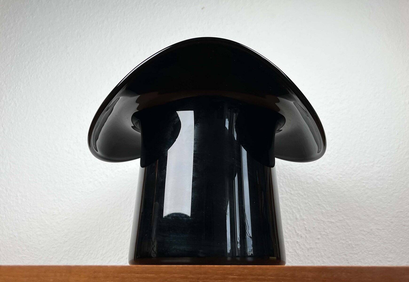 Vintage Italian vase top hat in Murano glass, 1980s.