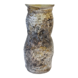 Enamelled ceramic roll vase