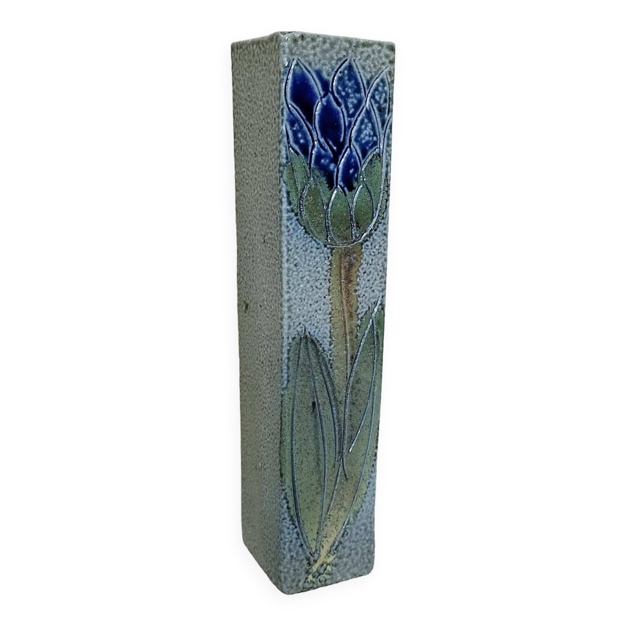Ceramic vase, salt stoneware, Jean Claude Monange