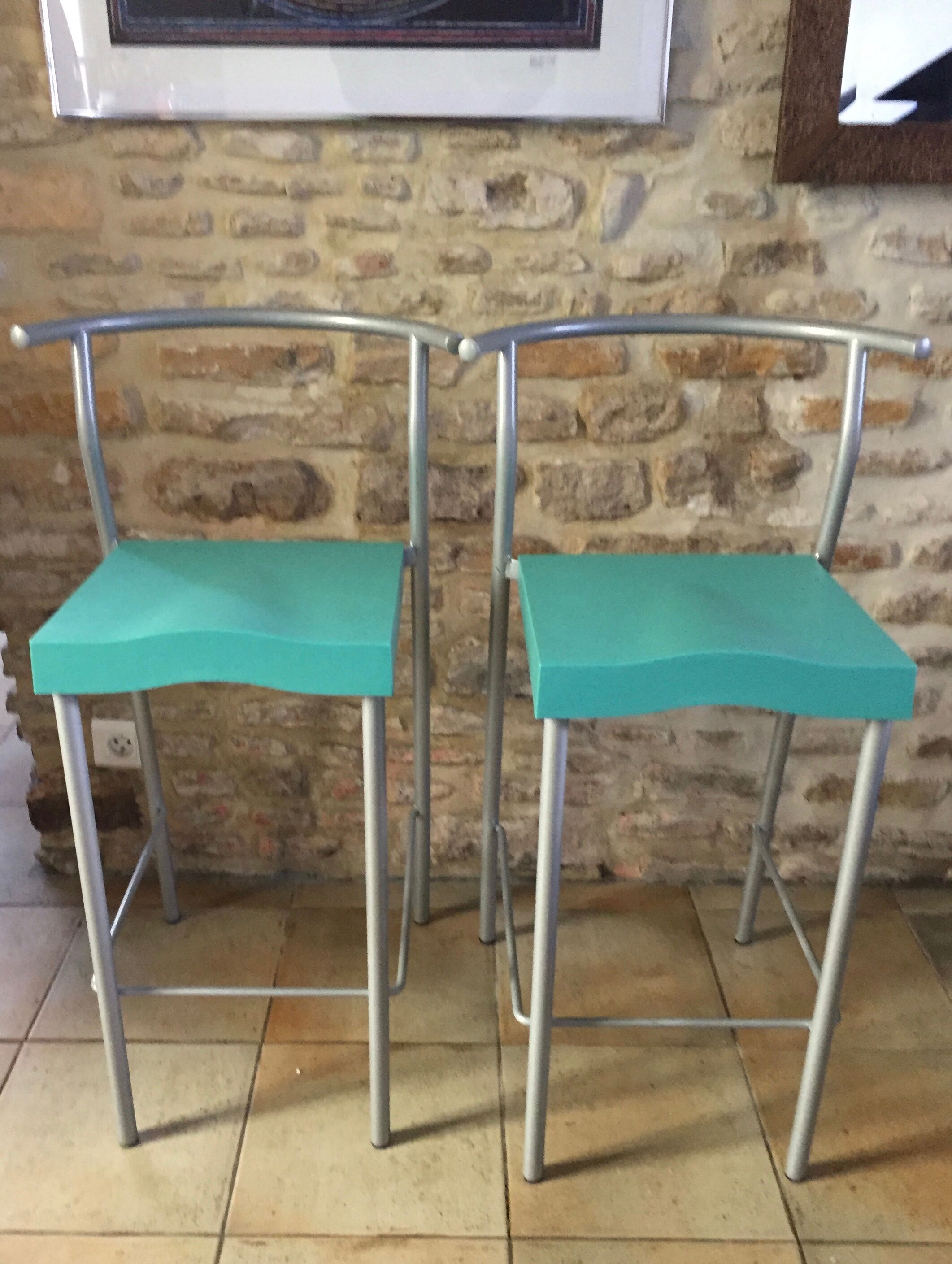 Pair of vintage stools hi glob by Philippe Starck, Kartell