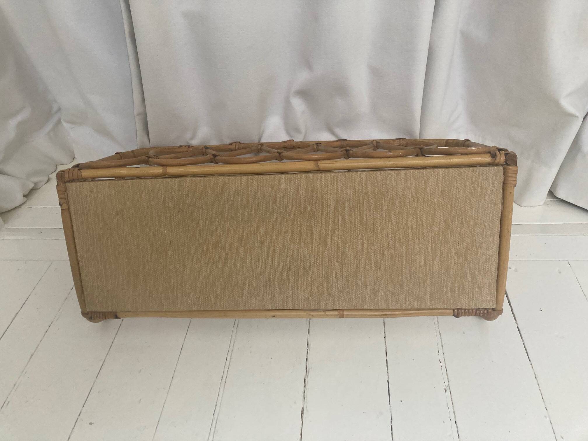Vintage rattan shelf by Louis Sognot in the 60s Bookshelf
