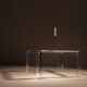 Square Lucite & Brass Coffee Table | Europe 1970s