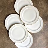 6 A. Vignaud dinner plates in gilded Limoges porcelain - Pavillon Dam