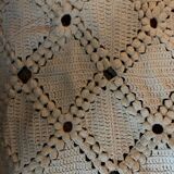White cotton crochet bedspread