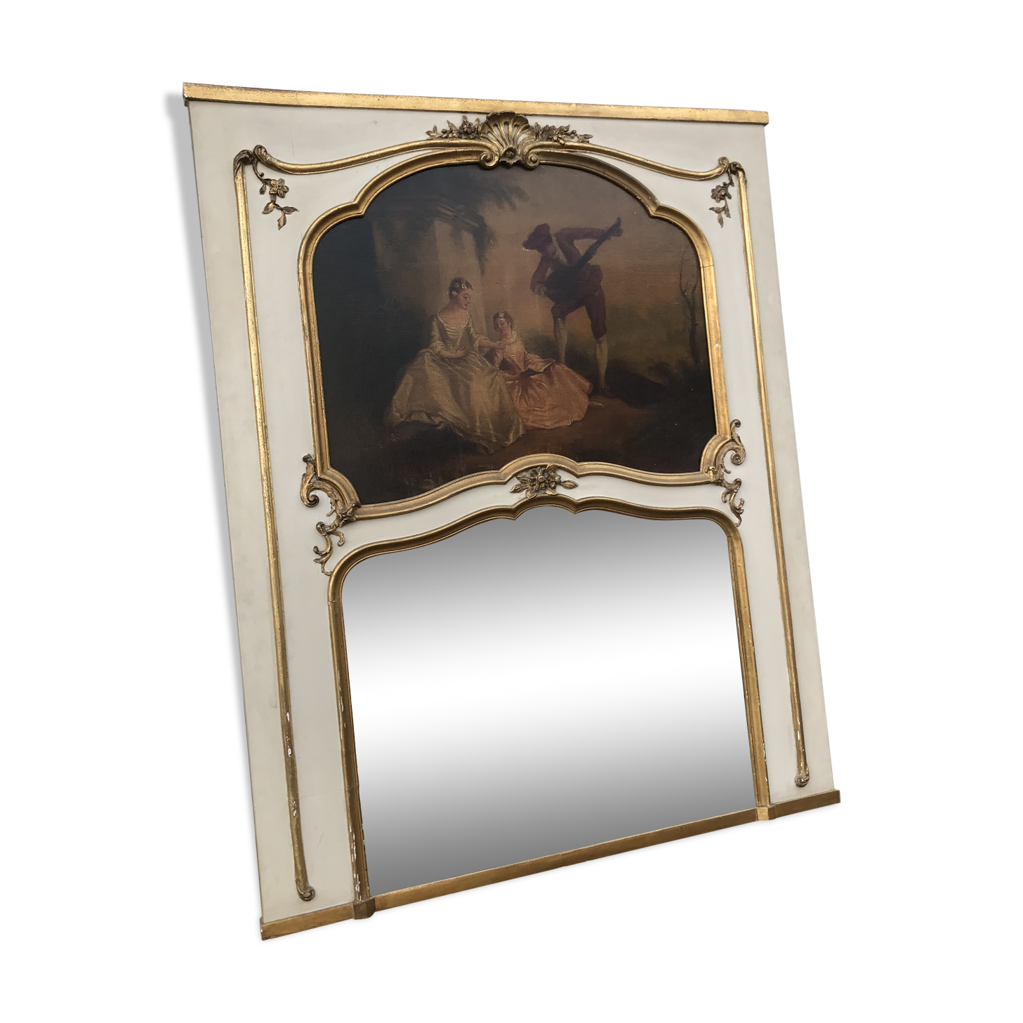 Former Louis XV-style chimney trumeau - 125 x 157