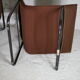 Paire de chauffeuses Kebe Danemark circa 1975 acier et toile "chocolat"