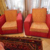 Pair of club chairs, 20s
