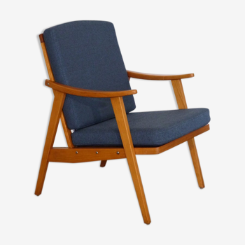 Fauteuil vintage scandinave en bois 1960