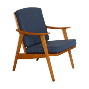 Fauteuil vintage scandinave en bois 1960