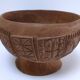 four vintage solid wood bowls