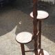 Wooden saddle plant holder