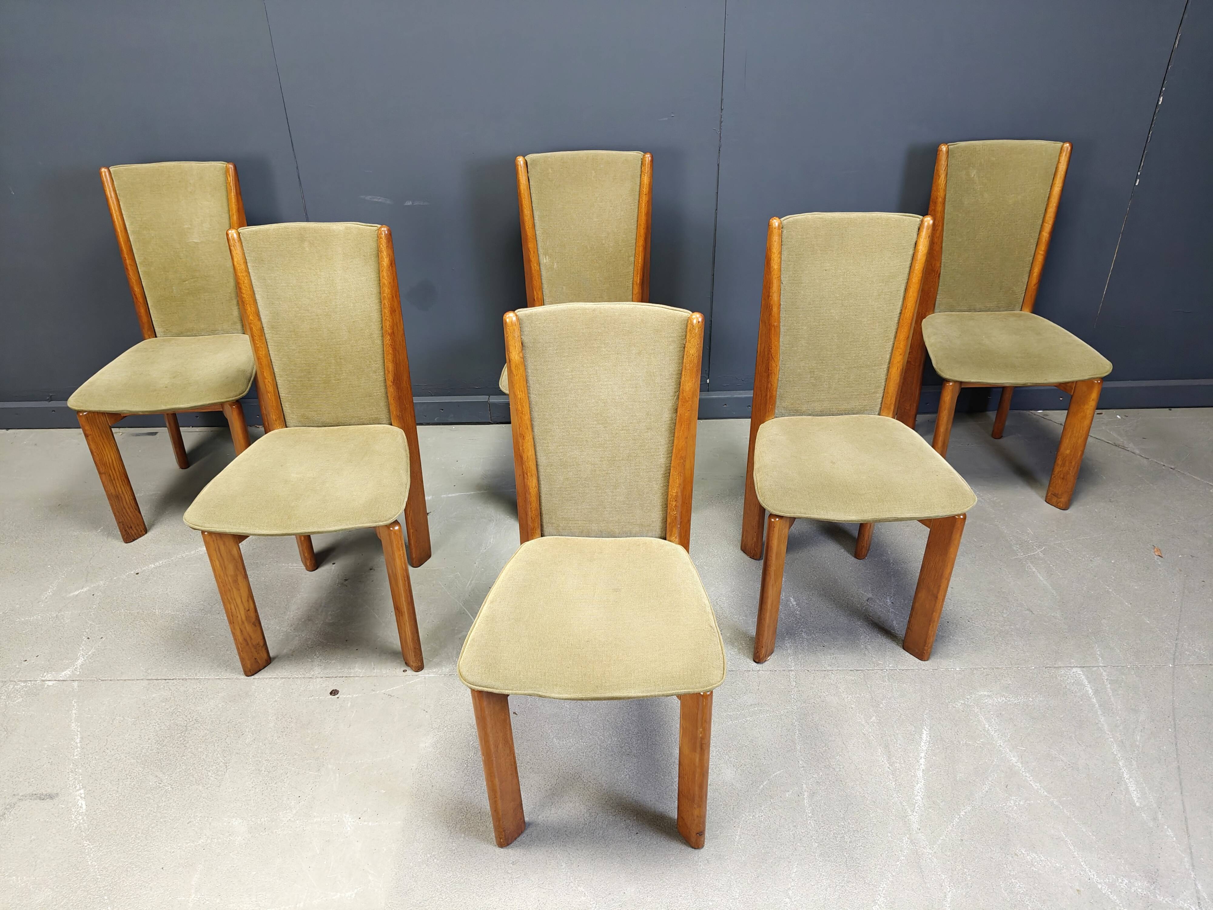 Vintage danish dining chairs set of 6 - 1970s