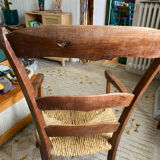 Wicker chair folk art