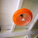 Vintage orange opaline hanging lamp