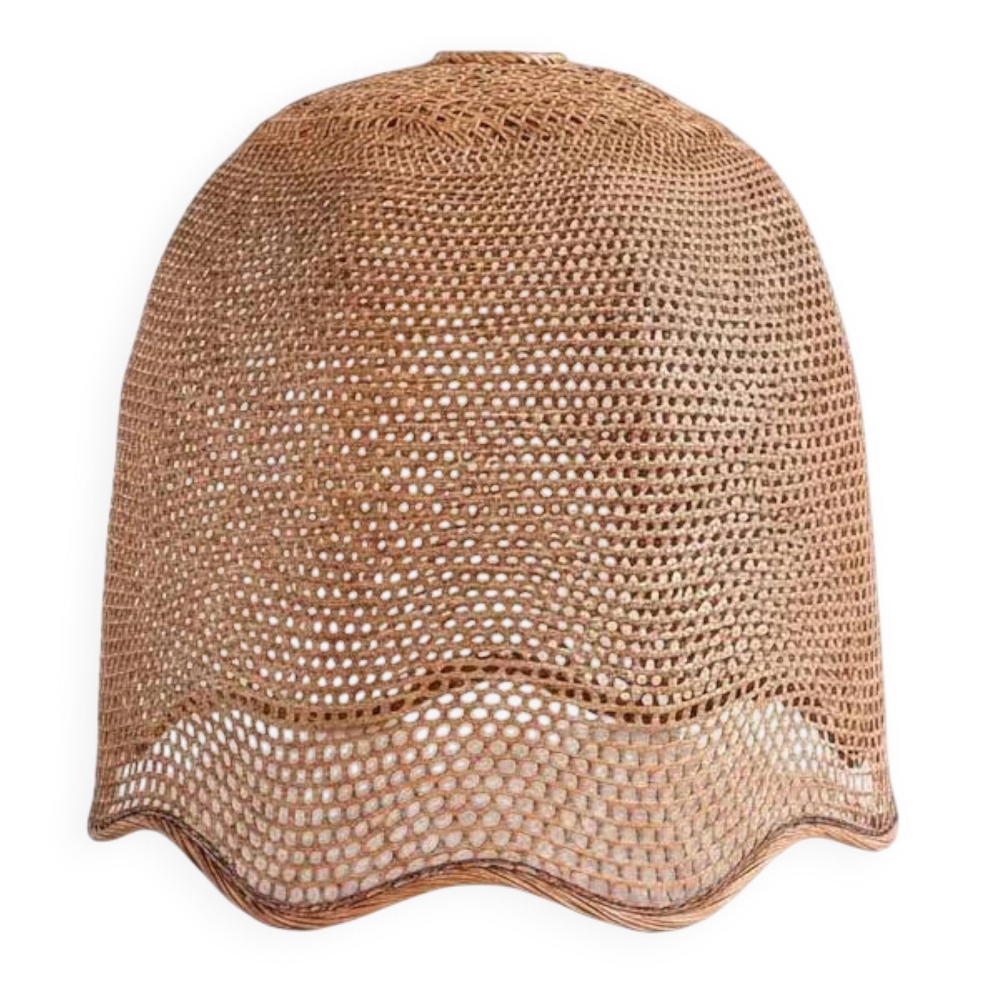 Woven rattan pendant lampshade