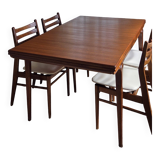 Scandinavian extendable teak table