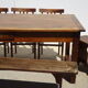Solid wood country benches
