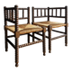 Paire de fauteuils anciens dits "Bobine"