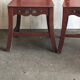 Lot de 4 chaises anciennes en bois peint marron pour salle à manger, décor floral peint main