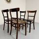 Set of 4 vintage 1950s thonet bistro chairs in wood