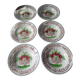 Series of 6 hollow plates digoin sarreguemines