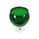 Grand vase en verre vert vintage 'brandy glass' soufflé à la bouche 26cm