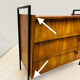 Shoes cabinet with metal frame