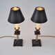Pair antique candlestick table lamps 1890