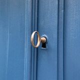 1940s Parisian blue paneled wardrobe